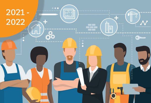 illustration: diverse male and female construction workers (iStockphoto)
