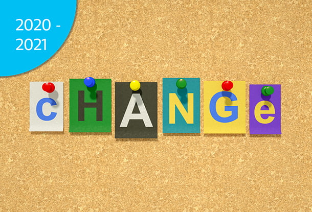 image: cut out letters spell "change" (iStockphoto)
