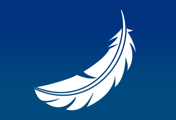 image: simple feather on blue background (iStockphoto)