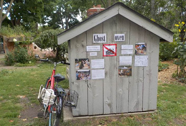 photo: a "ghost oven" in Dufferin Grove Park