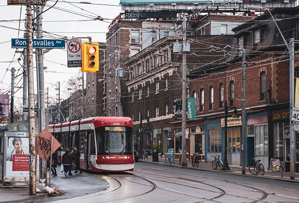 photo: streetcar in Roncesvalles (iStockphoto)