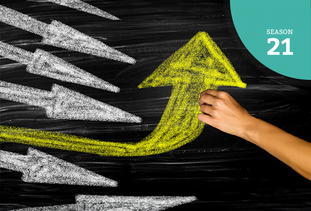 image: hand drawing arrow pointing up (iStockphoto)