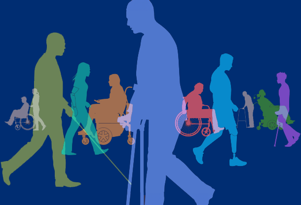 image: Group of people representing a diverse range of disabilities in society (iStockphoto)