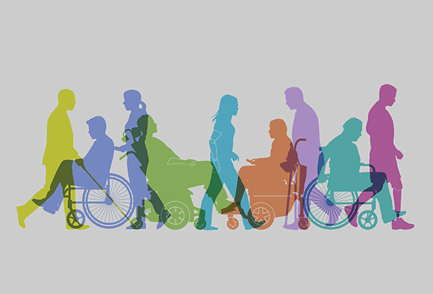 image: silhouettes of people with various ability levels (iStockphoto)