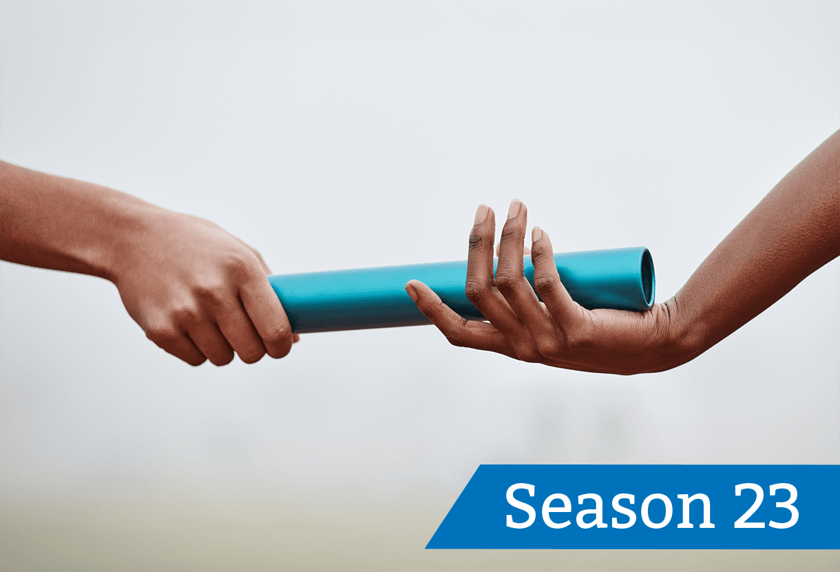 photo: hands passing a baton (iStockphoto)