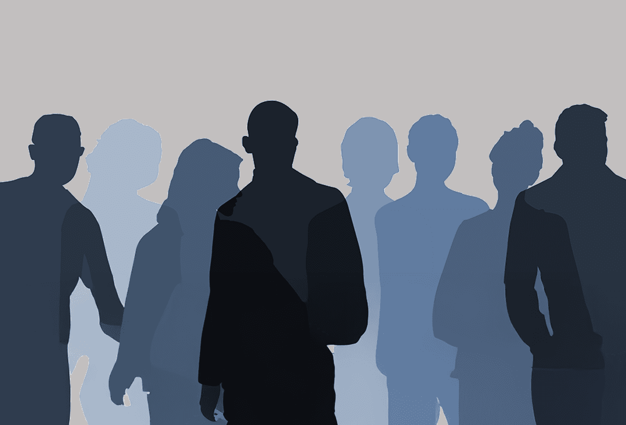image: silhouettes of figures in blue (iStockphoto)