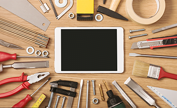 photo: tablet surrounded by tools (iStockphoto)