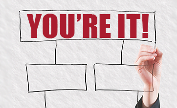 photo: hand drawing graph titled "You're It!"